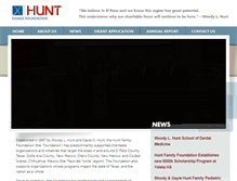 Tablet Screenshot of huntfamilyfoundation.com